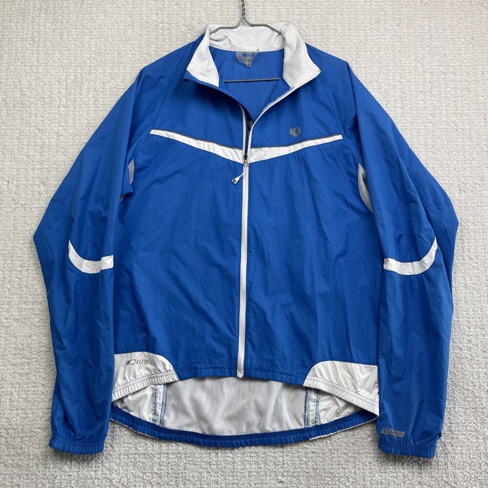 Pearl Izumi Elite Barrier Cycling Jacket Mens L Windbreaker Blue Lightweight